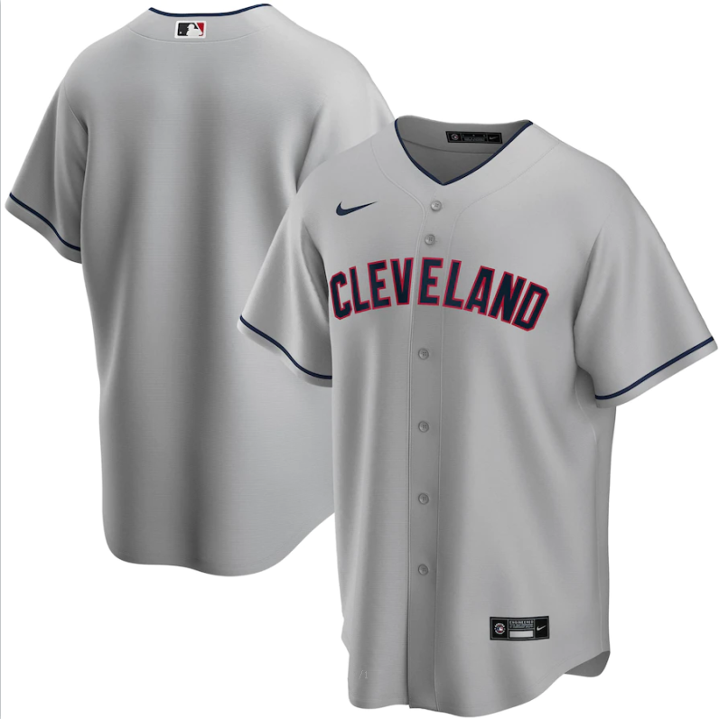 Men's Cleveland Indians Gray Base Stitched Jersey